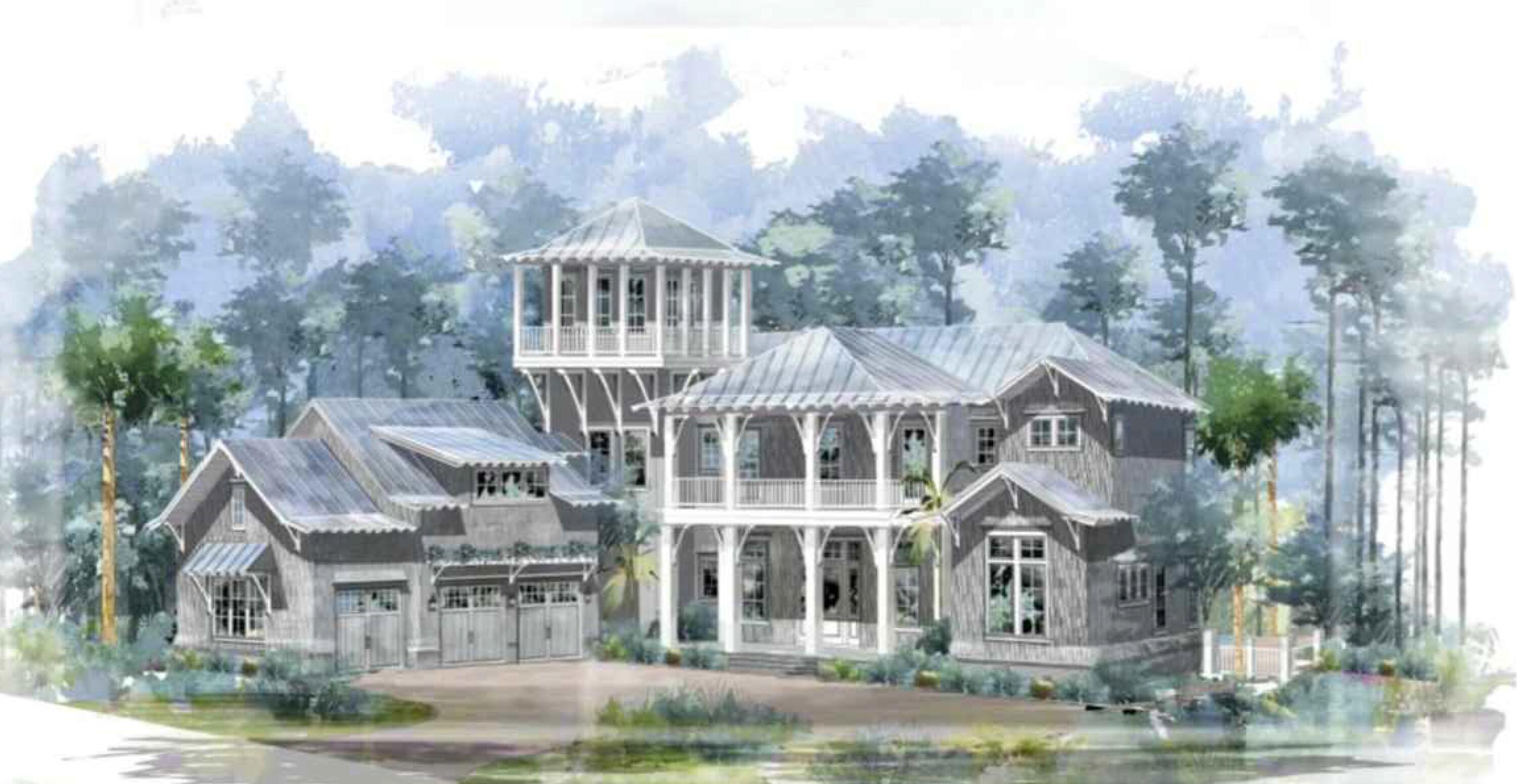 Lot 209 Golfridge Dr Inlet Beach Inlet Beach, FL 32461 - Photo 3 of 16 a front view of a house with a garden