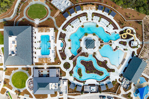 Lot 209 Golfridge Dr Inlet Beach Inlet Beach, FL 32461 - Photo 9 of 16 an aerial view of a swimming pool a yard and outdoor seating