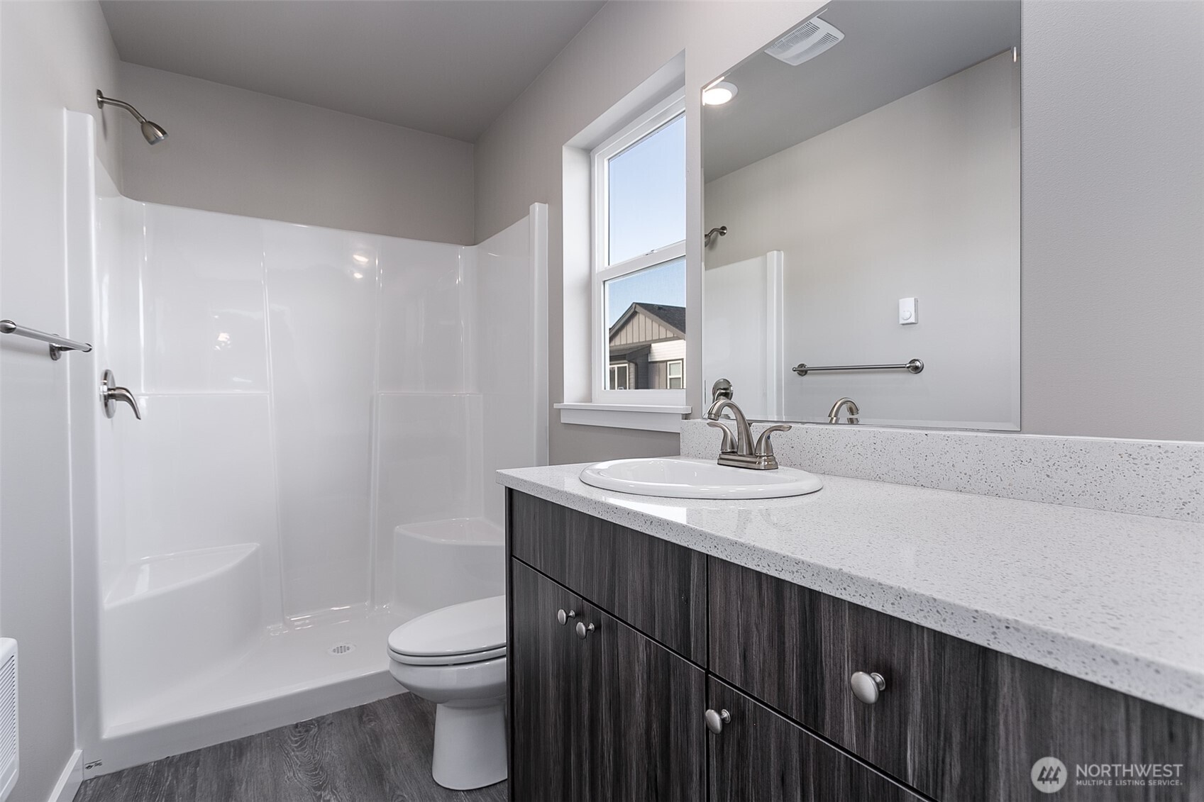 1817 Eastgate Loop Ferndale, WA 98248 - Photo 13 of 32 a bathroom with a sink a toilet and shower