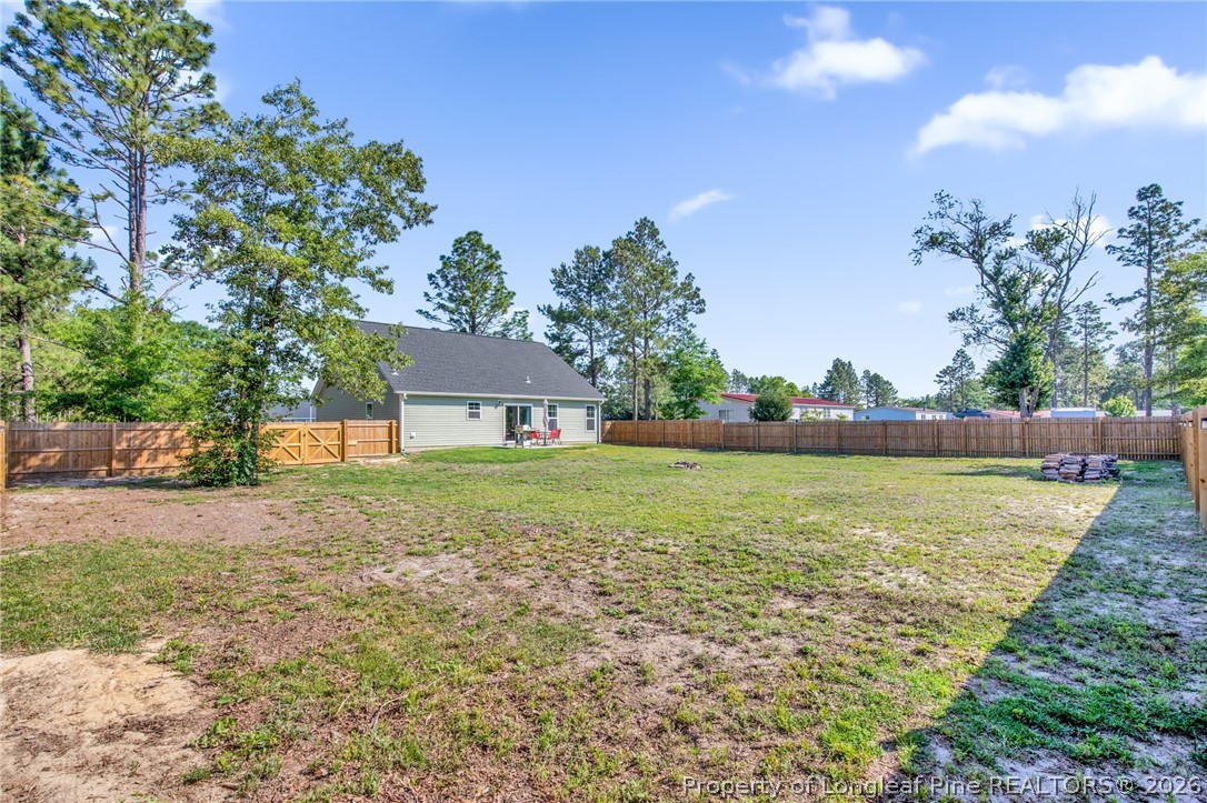 351 Sandy Grove Road Parkton, NC 28371 - Photo 25 of 30 a view of a house with yard and trampoline