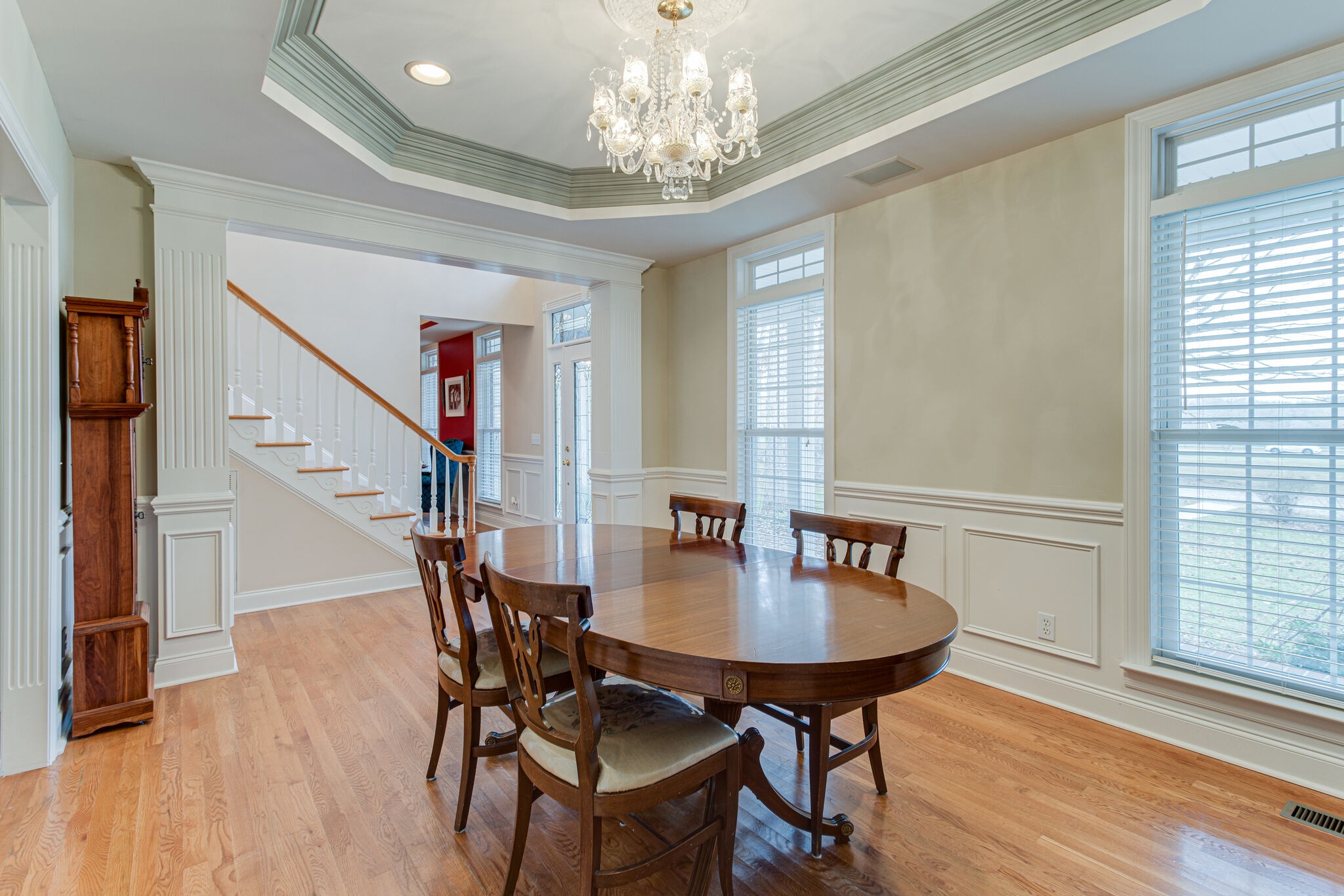 918 Urban Farms Road Manchester, TN 37355 - Photo 10 of 63 a dining room with furniture a chandelier and wooden floor