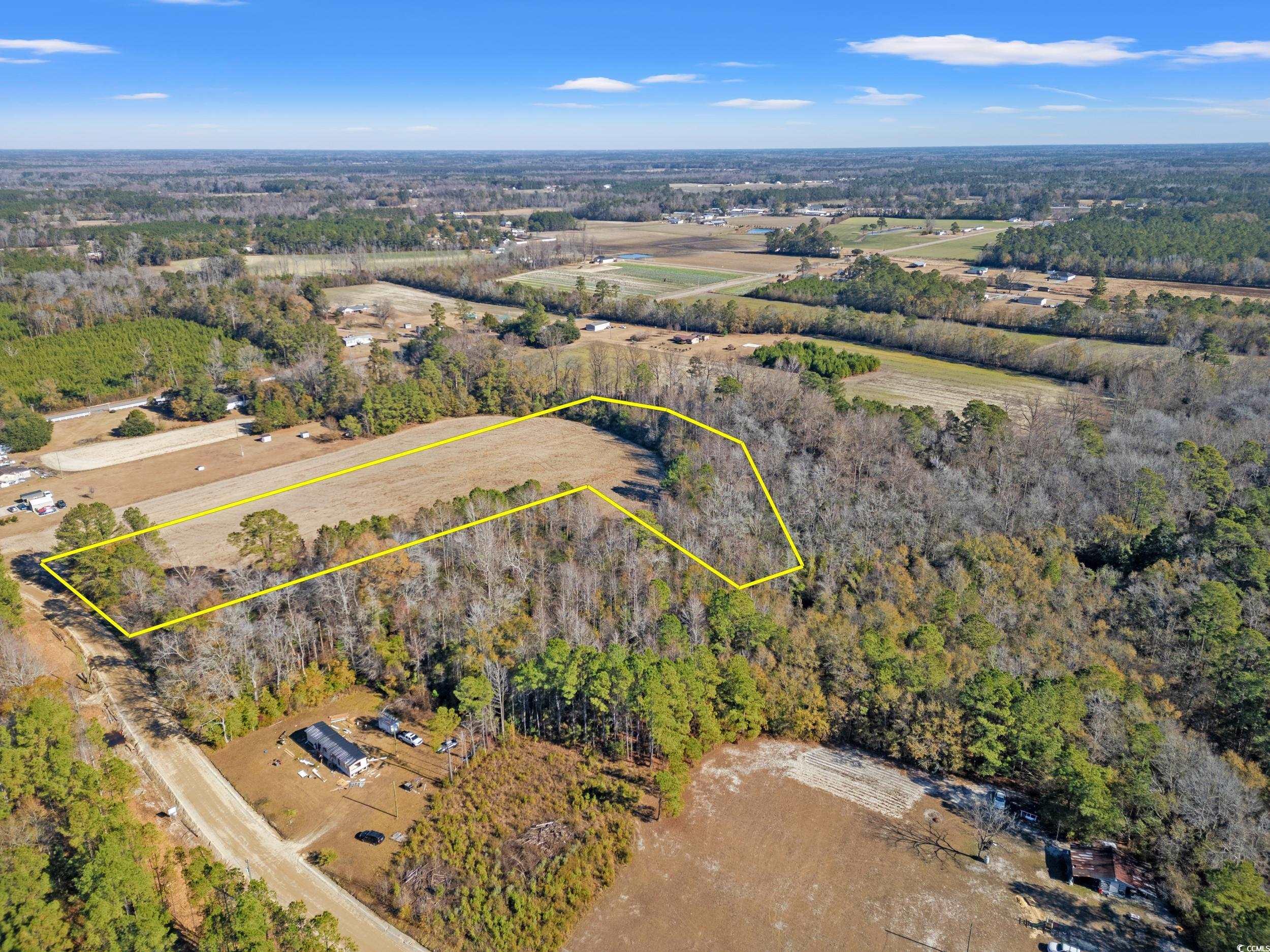Tbd Watts Road Loris, SC 29569 - Photo 5 of 6 Overview of rural landscape featuring property parcel outlined