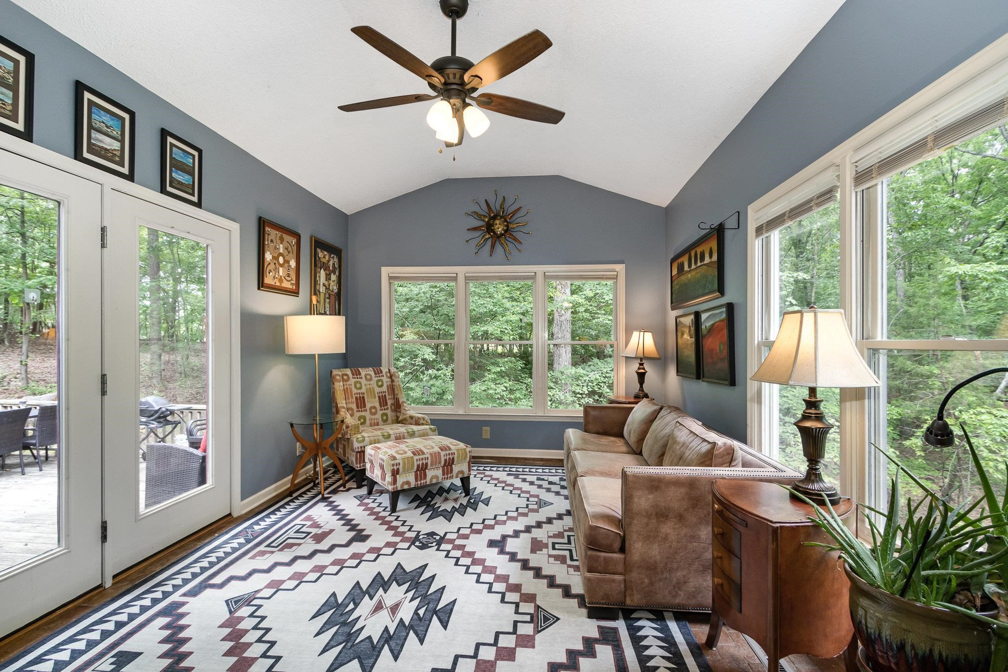 3200 Twin Streams Road Chapel Hill, NC 27516 - Photo 15 of 46 a living room with furniture and a large window