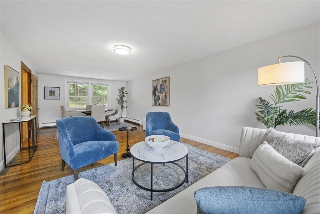 12 Colonial Lane Canton, MA 02021 - Photo 14 of 42 a living room with furniture and a wooden floor
