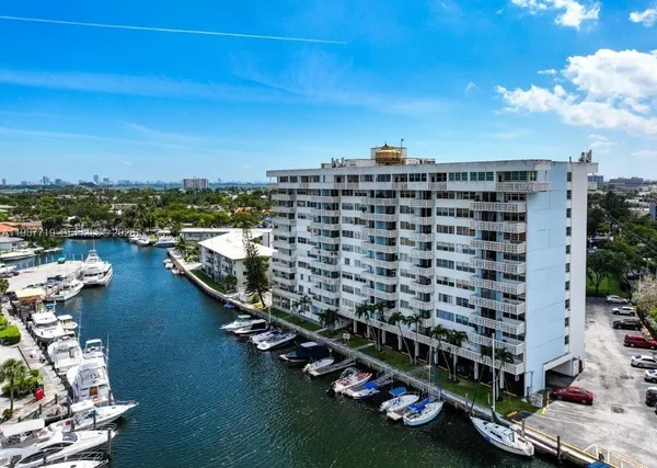a city view with tall buildings