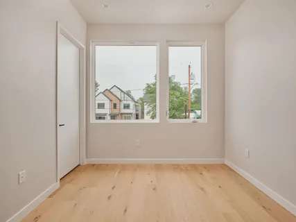 an empty room with a window