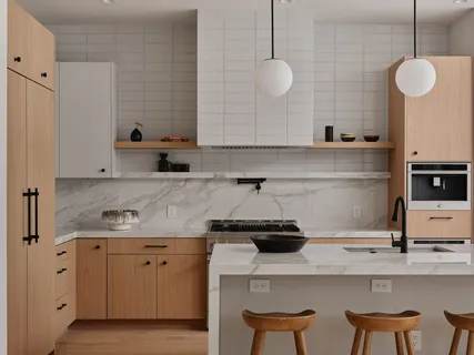 a kitchen with a sink cabinets and window