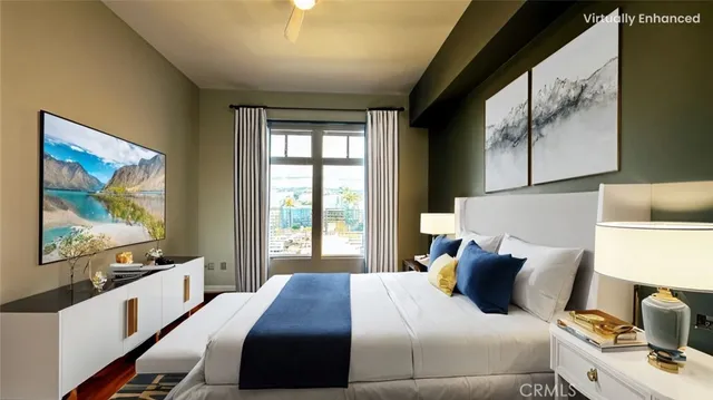 a view of room with wooden floor