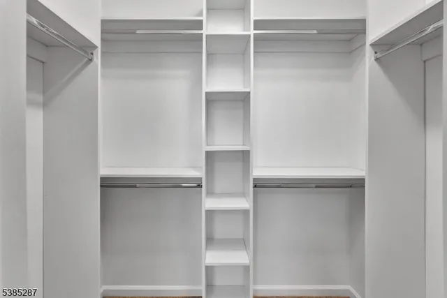 a close view of closet
