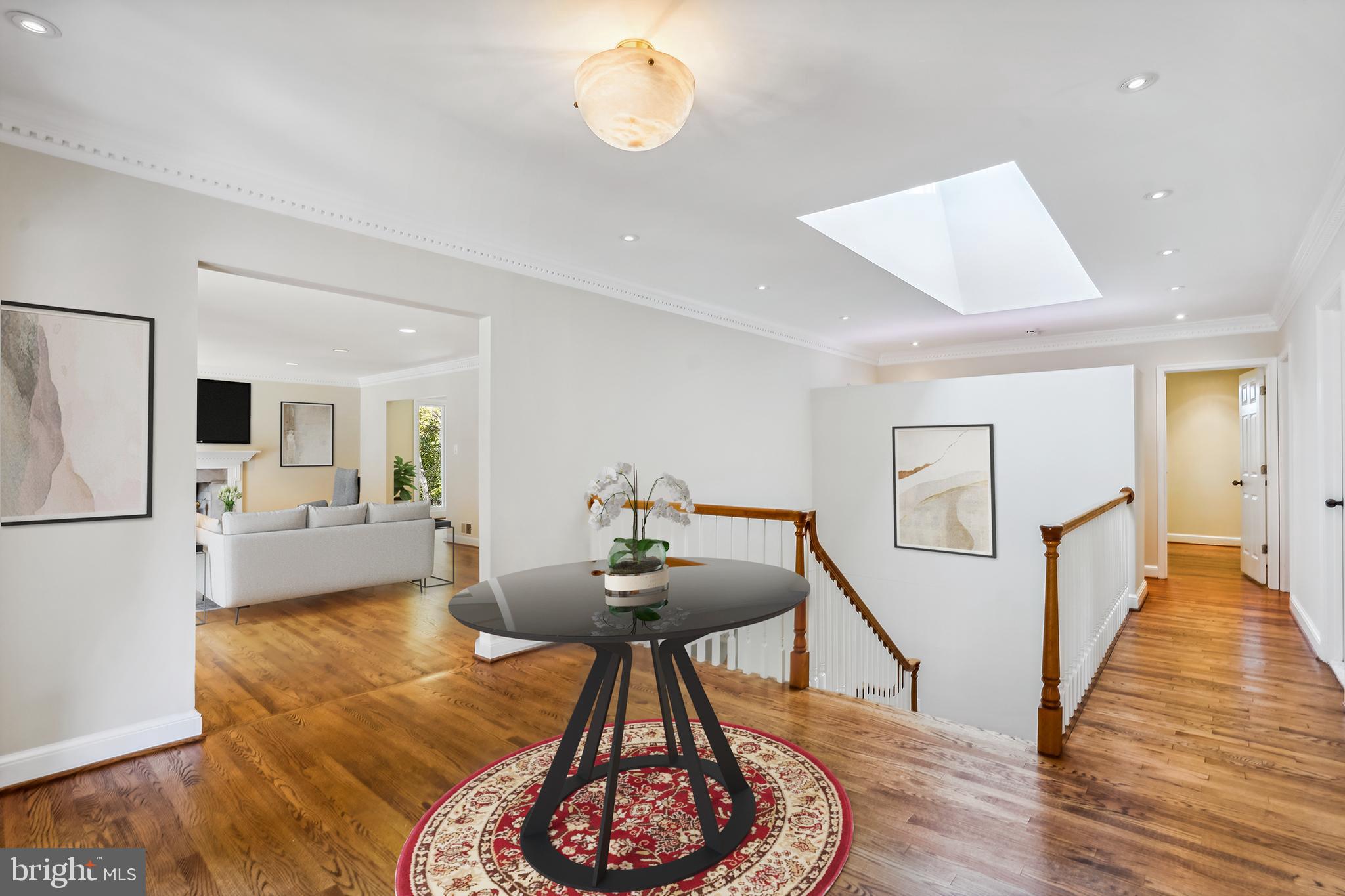 Grand foyer with skylight.