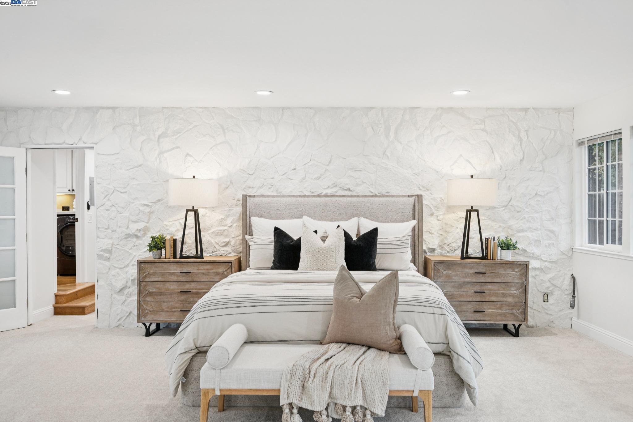 55 Cora Court Walnut Creek, CA 94597 - Photo 23 of 60 a large bedroom with a bed and lamp