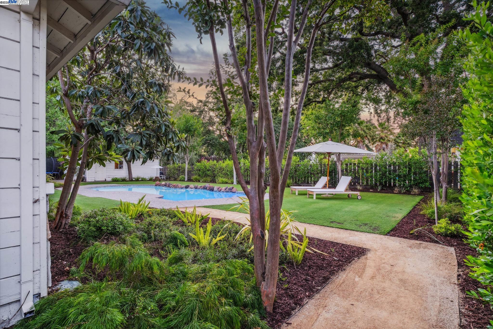 55 Cora Court Walnut Creek, CA 94597 - Photo 50 of 60 a view of a garden with trees