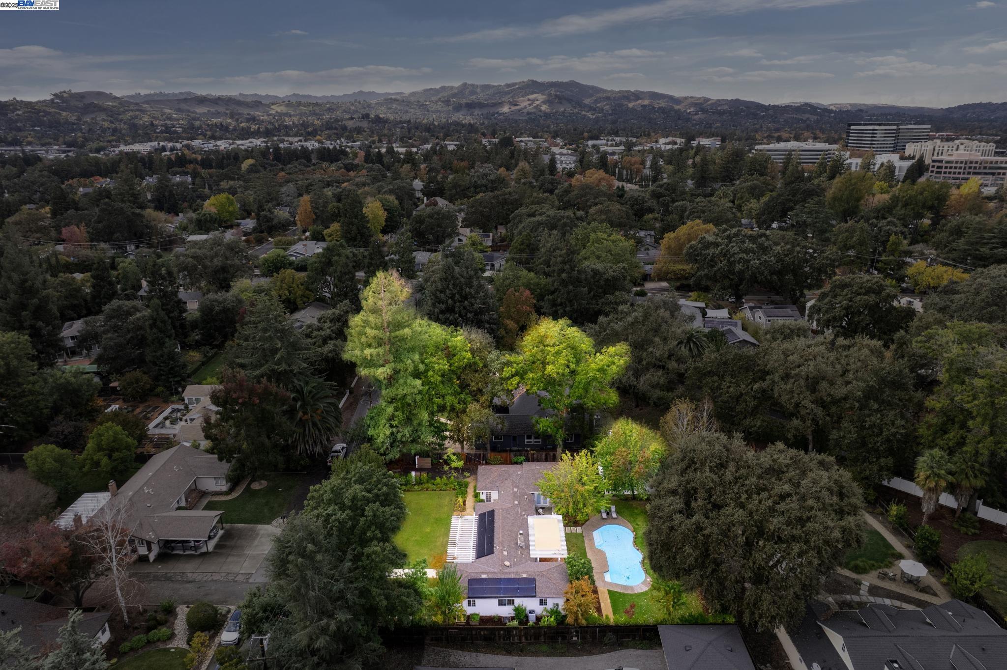55 Cora Court Walnut Creek, CA 94597 - Photo 59 of 60 an aerial view of a city with lots of residential buildings