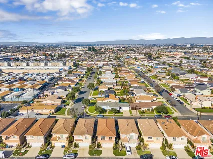 an aerial view of a city