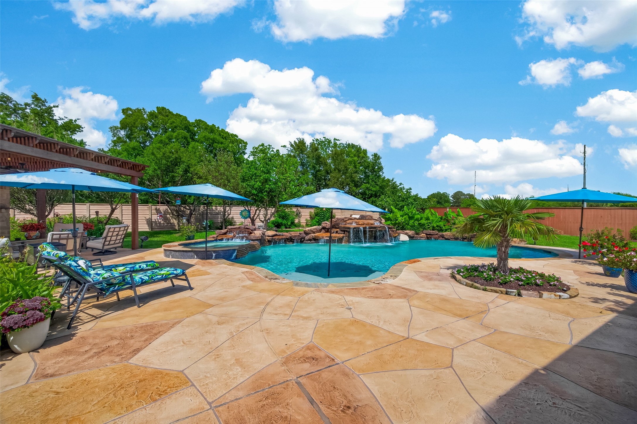 2319 Braer Ridge Drive Katy, TX 77494 - Photo 40 of 50 a view of a garden with a slide
