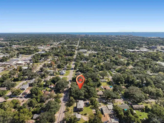 an aerial view of a beach