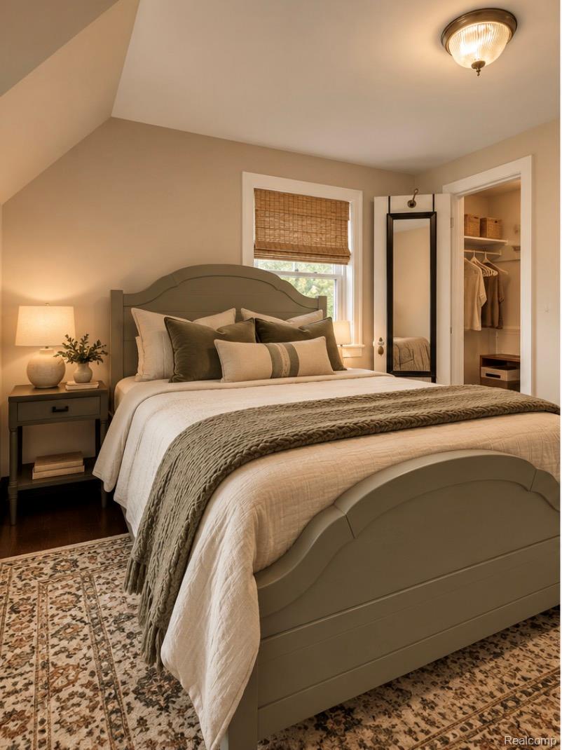 476 Touraine Road Grosse Pointe, MI 48236 - Photo 17 of 29 Hardwood flooring paired with an arched bed frame