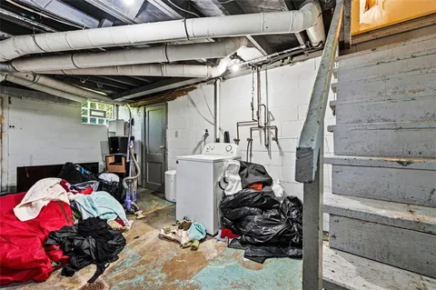 a view of storage and utility room
