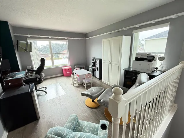 a room with furniture or window and gym equipment