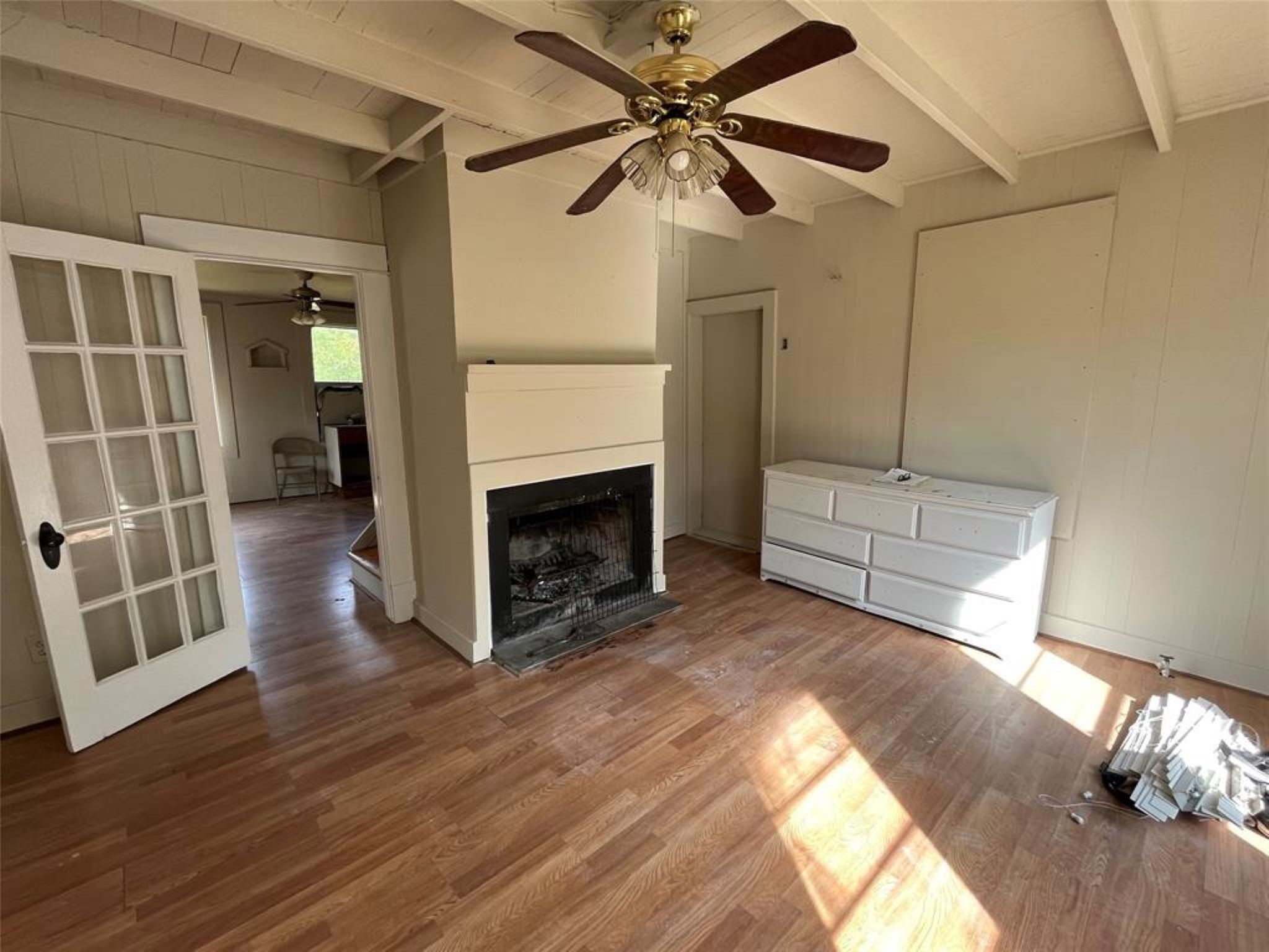 11712 FM 1458 Road Sealy, TX 77474 - Photo 6 of 13 a view of livingroom with hardwood floor and a ceiling fan