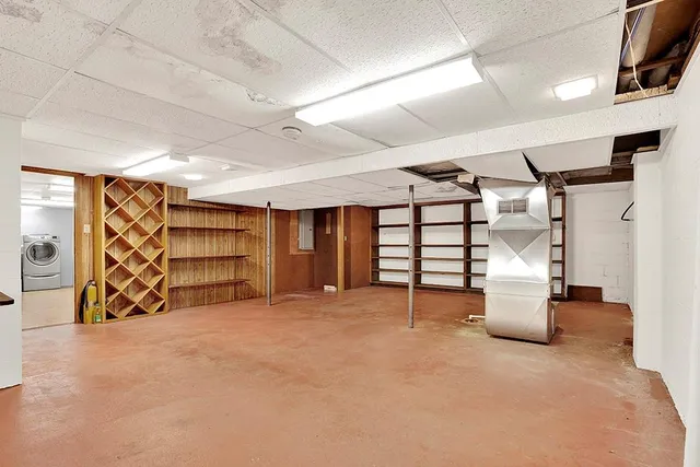 a view of a room with a building