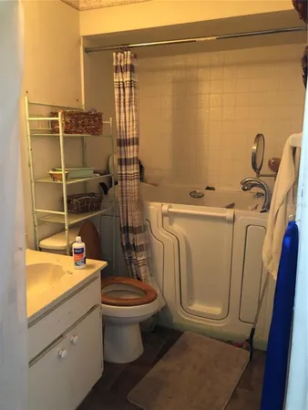 a bathroom with a sink and a toilet