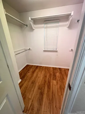 a view of a room with rack on the wall