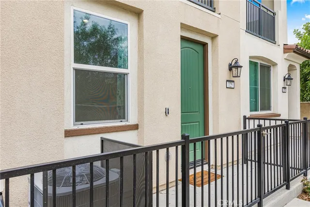 a view of a balcony with a window
