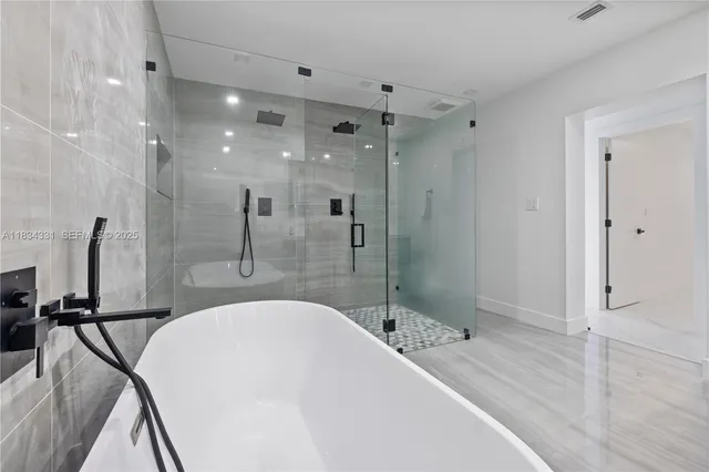 an empty room with a workbench