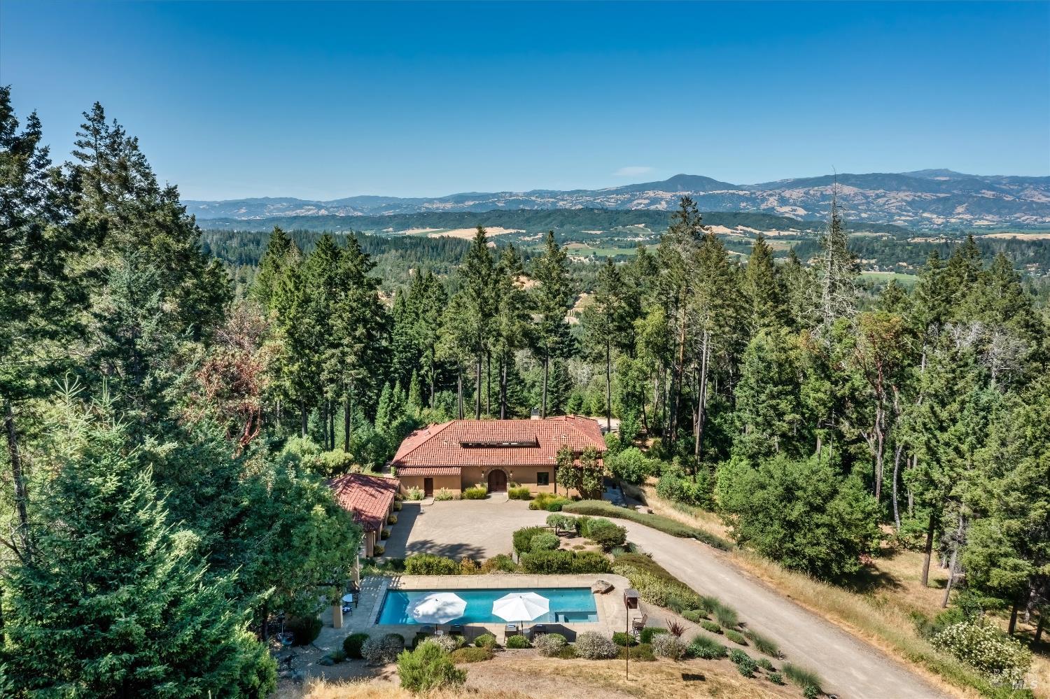 1315 West Dry Creek Road Healdsburg, CA 95448 - Photo 36 of 57 an aerial view of a house with a yard