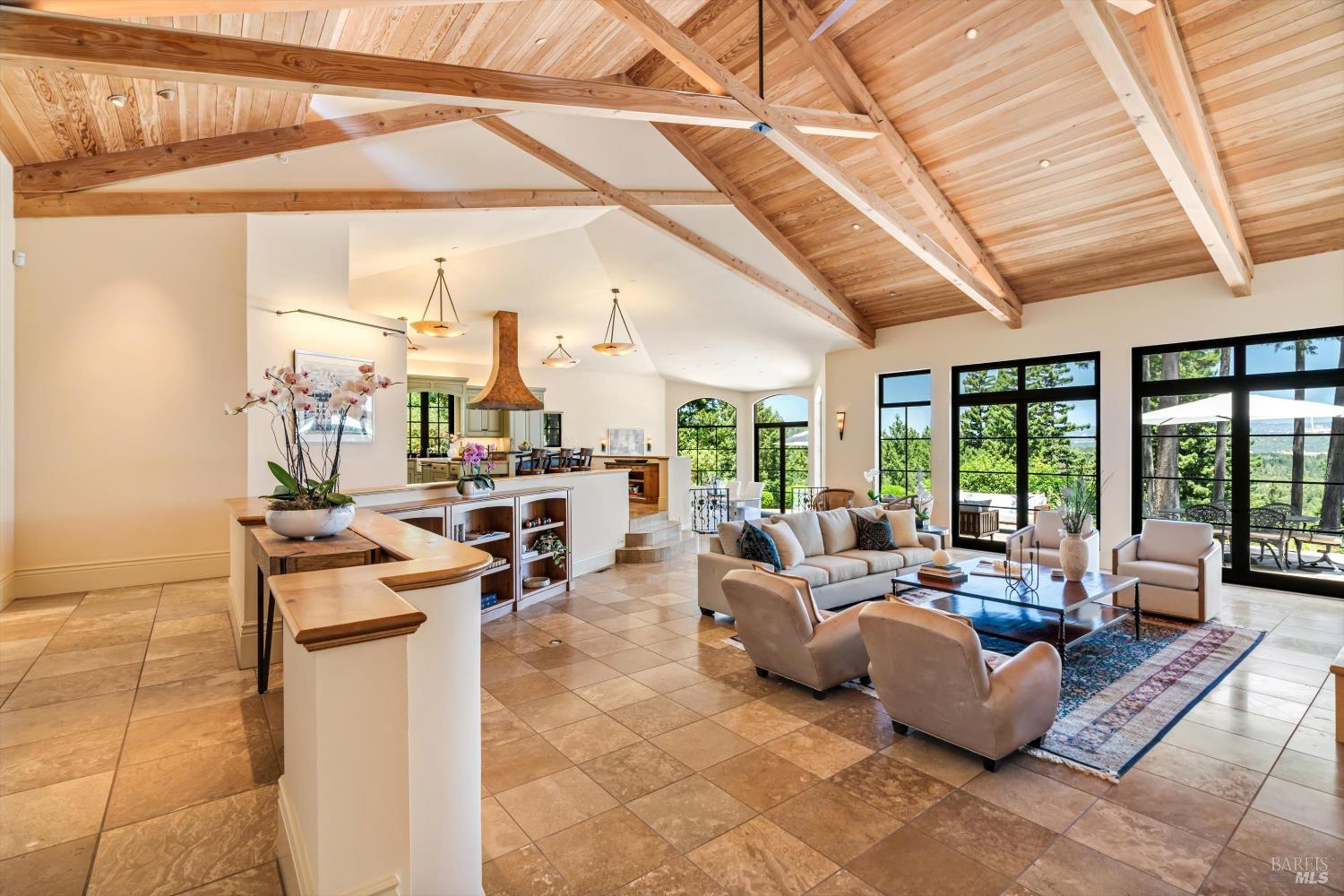1315 West Dry Creek Road Healdsburg, CA 95448 - Photo 5 of 57 a living room with furniture and a floor to ceiling window