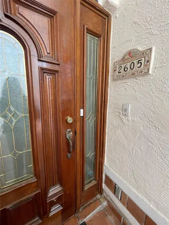 a view of front door