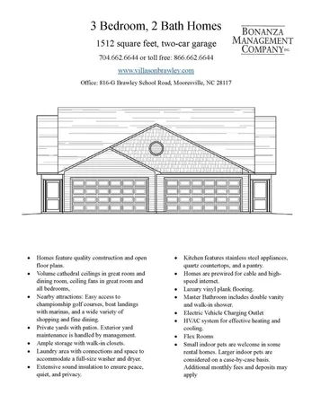 $2,495 | 135 Brawley Villas Place, Mooresville, NC 28117
