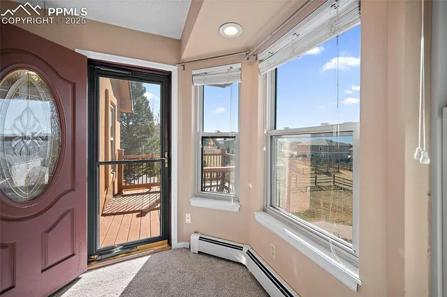 a view of city from a balcony