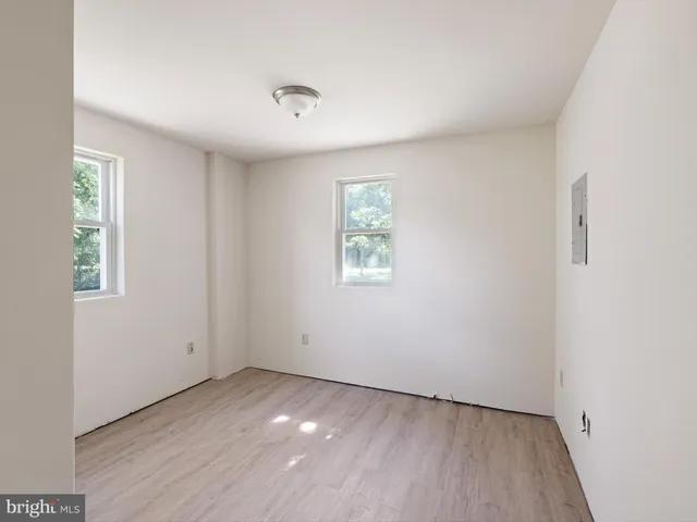 an empty room with a window