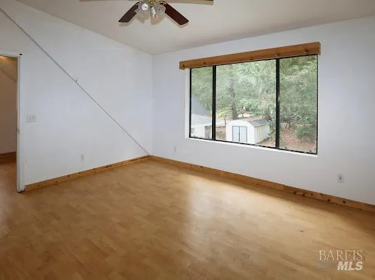 an empty room with a window