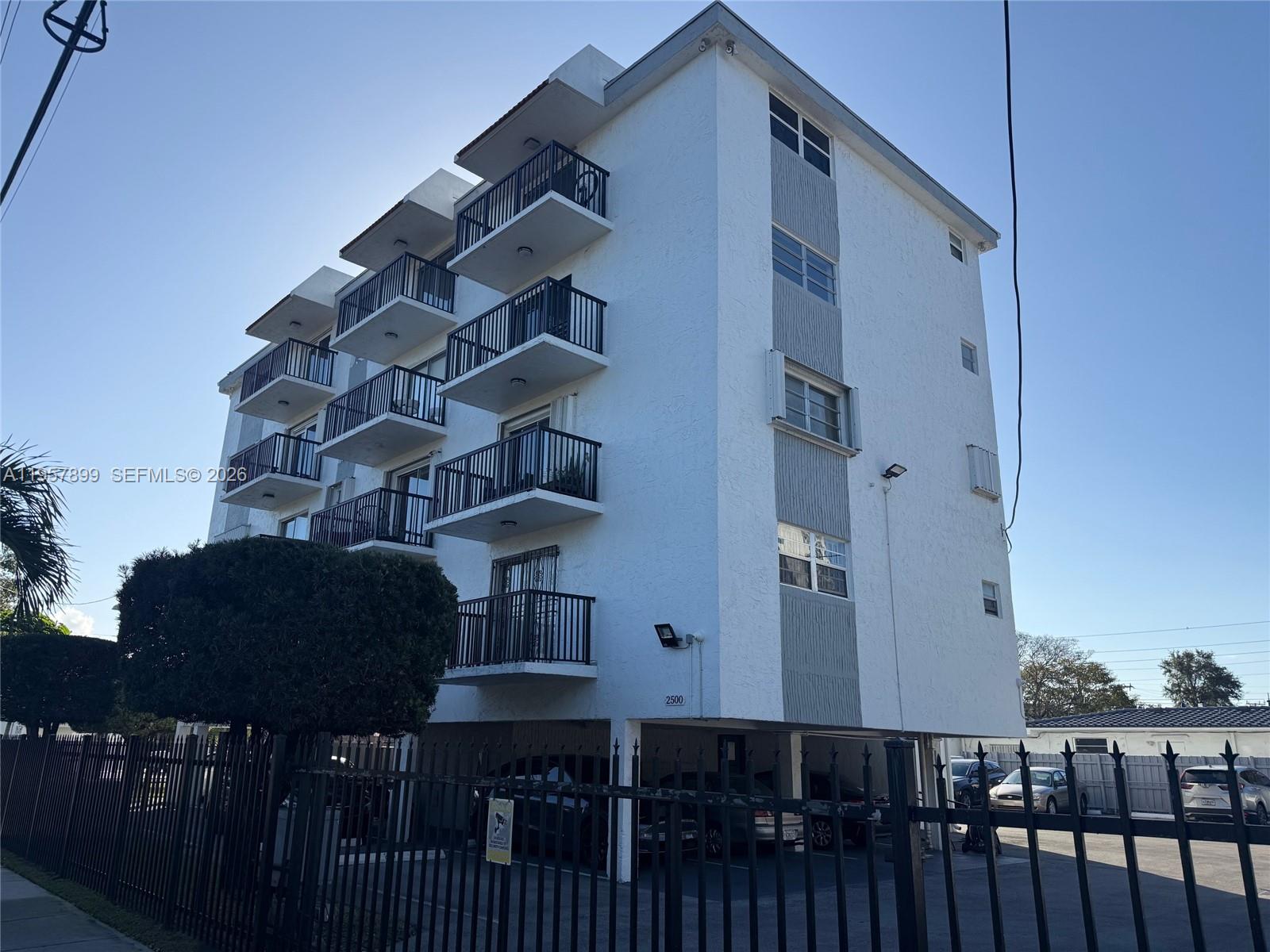 a front view of a building