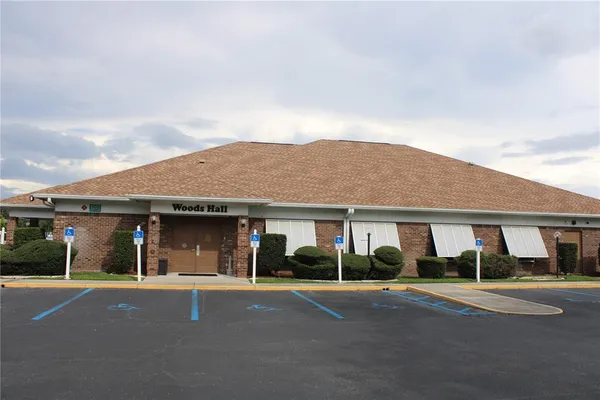 front view of a house with a street
