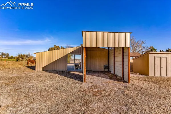 a view of a house with a outdoor space