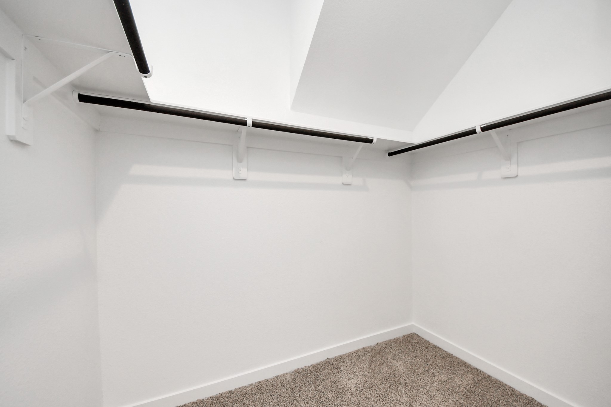 28603 Crowley Court Katy, TX 77494 - Photo 25 of 50 A spacious walk-in closet, multiple hanging rods, and carpeted flooring, providing ample storage space.