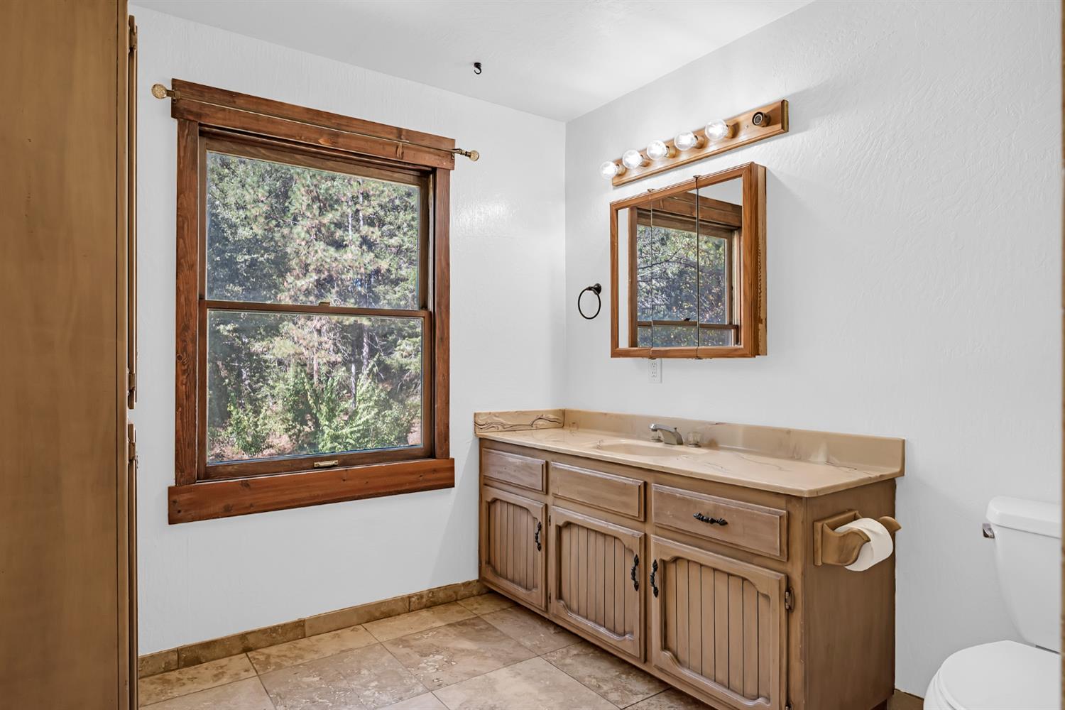 1610 Swansboro Road Placerville, CA 95667 - Photo 24 of 50 a bathroom with a sink mirror vanity and a toilet
