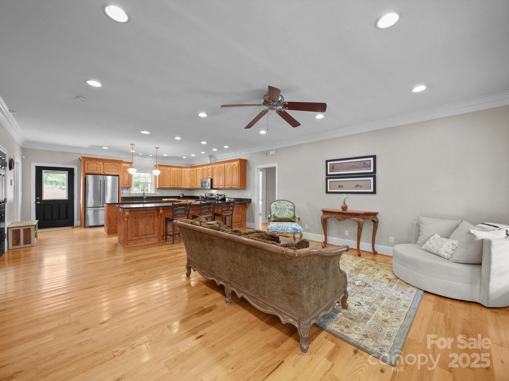 1393 Wateree Road Ridgeway, SC 29130 - Photo 12 of 42 a living room with furniture and kitchen view