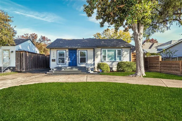 a house view with a garden space