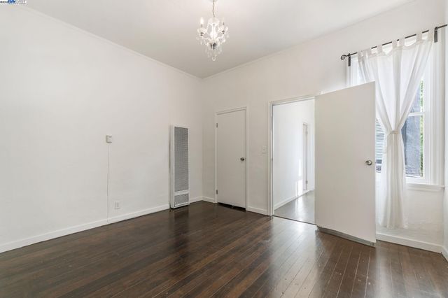 a front view of a building with street view