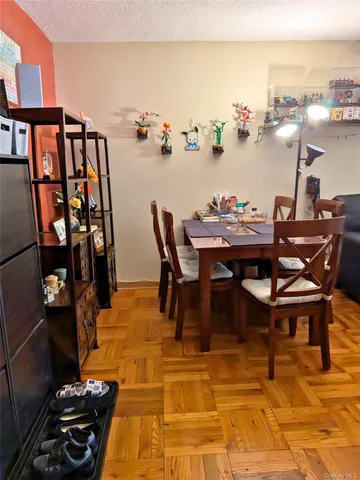 a house view with a outdoor seating space