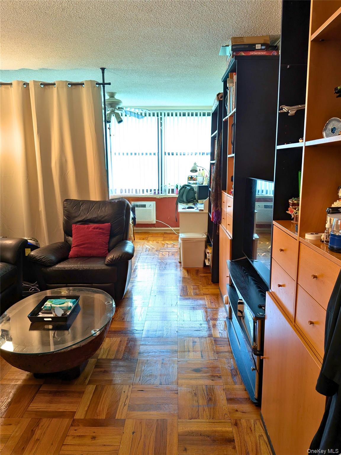 75-24 Bell Boulevard, Unit LD Queens, NY 11364 - Photo 6 of 19 a living room with furniture and a fireplace