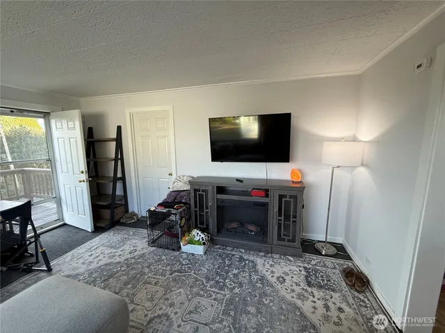a room with furniture and a flat screen tv