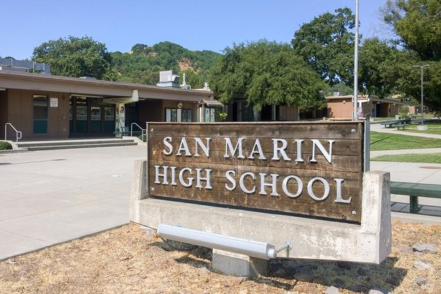 a view of a street sign