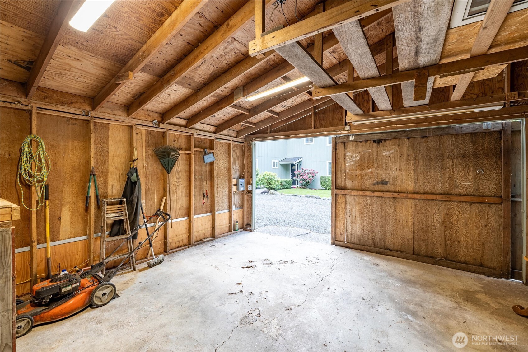 1535 Ten Mile Road Everson, WA 98247 - Photo 24 of 40 a view of a room with wooden walls