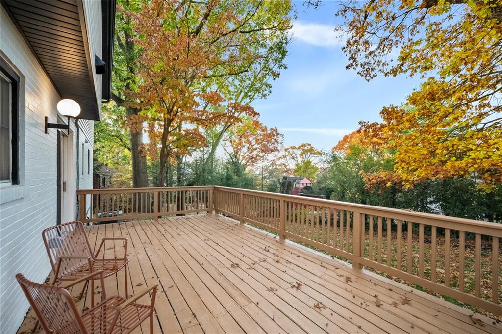 107 Marlboro Road Pittsburgh, PA 15238 - Photo 41 of 45 a view of balcony with wooden floor and seating space